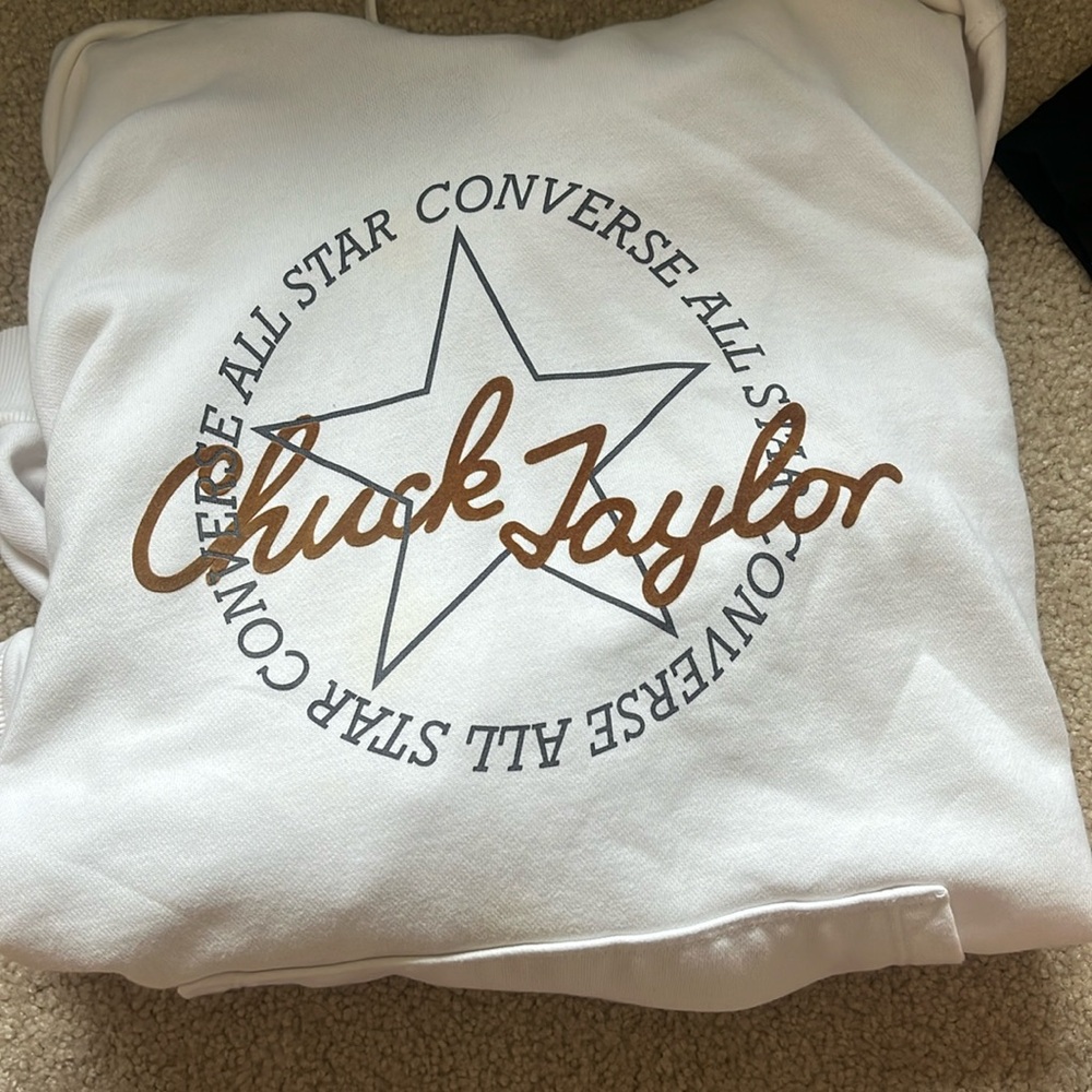 White chuck Taylor hoodie